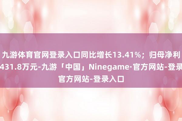 九游体育官网登录入口同比增长13.41%；归母净利润为431.8万元-九游「中国」Ninegame·官方网站-登录入口